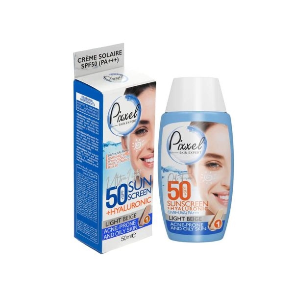 پیکسل ضد آفتاب بژ روشن پوست چرب و جوشدار F50