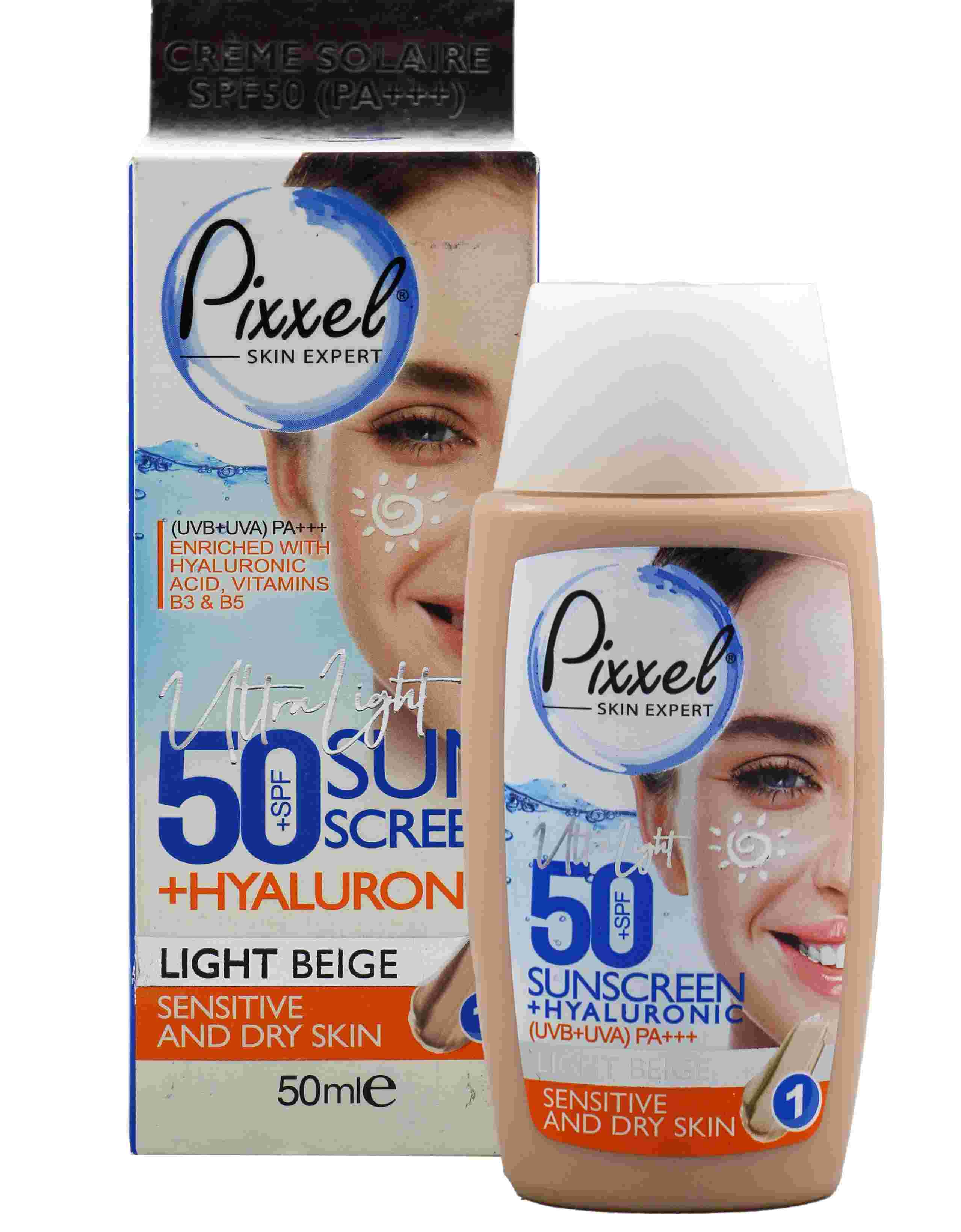 پیکسل ضد آفتاب بژ روشن پوست خشک حساس F50